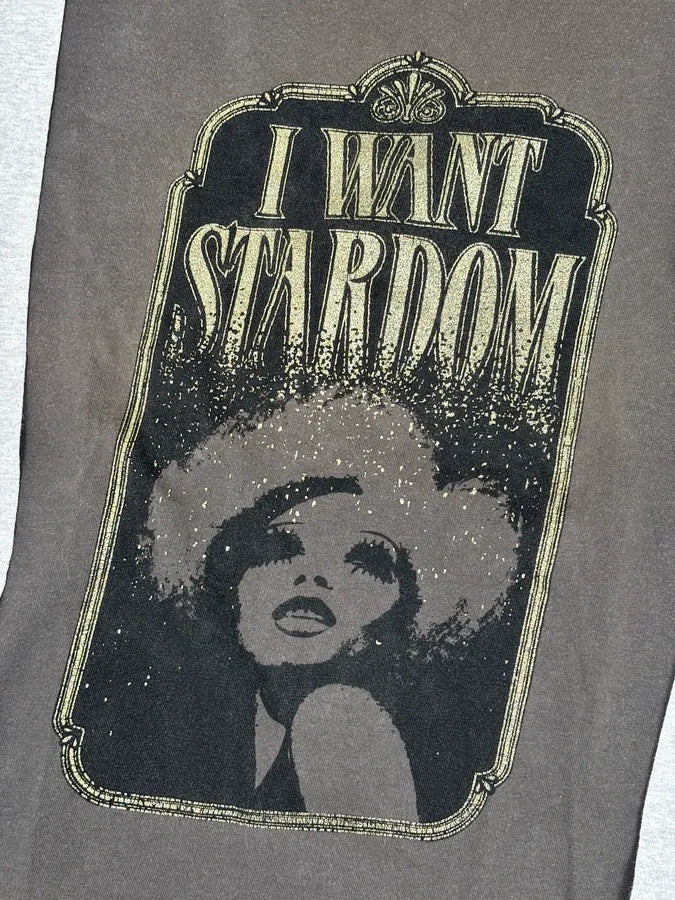 SS2004 Dolce & Gabbana Brown & Grey I Want Stardom Graphic Longsleeve TRwvcMD 6