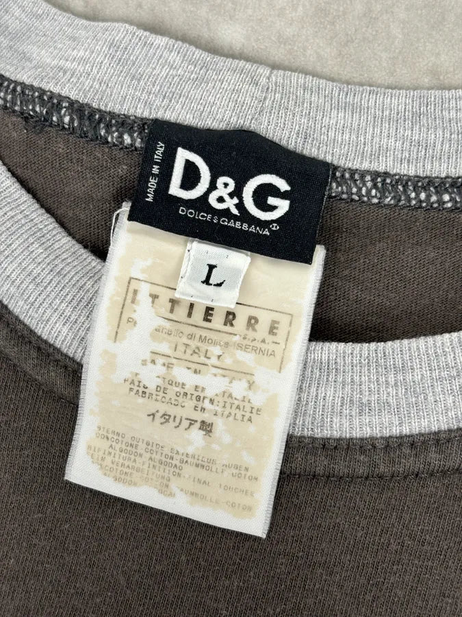 SS2004 Dolce & Gabbana Brown & Grey I Want Stardom Graphic Longsleeve TRwvcMD 7