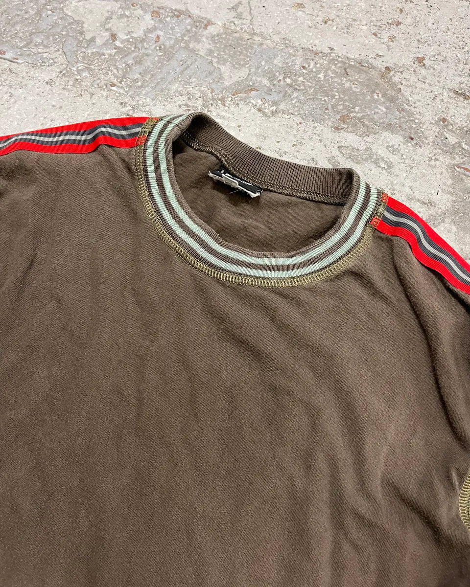 SS2004 Dolce & Gabbana Brown Athlete Longsleeve T-Shirt PmygKRO 4