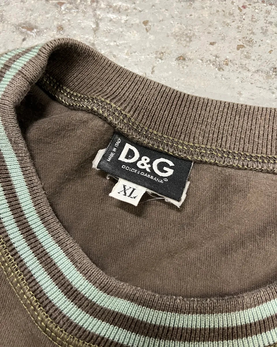 SS2004 Dolce & Gabbana Brown Athlete Longsleeve T-Shirt PmygKRO 8