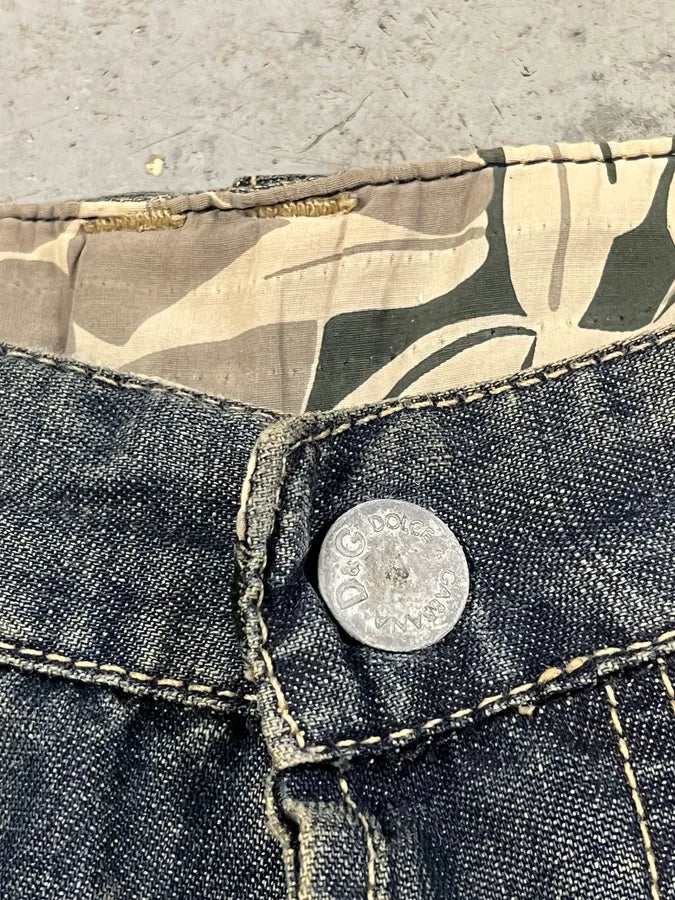 SS2004 Dolce & Gabbana Cargo Parachute Denim Shorts kMAYlIa 8
