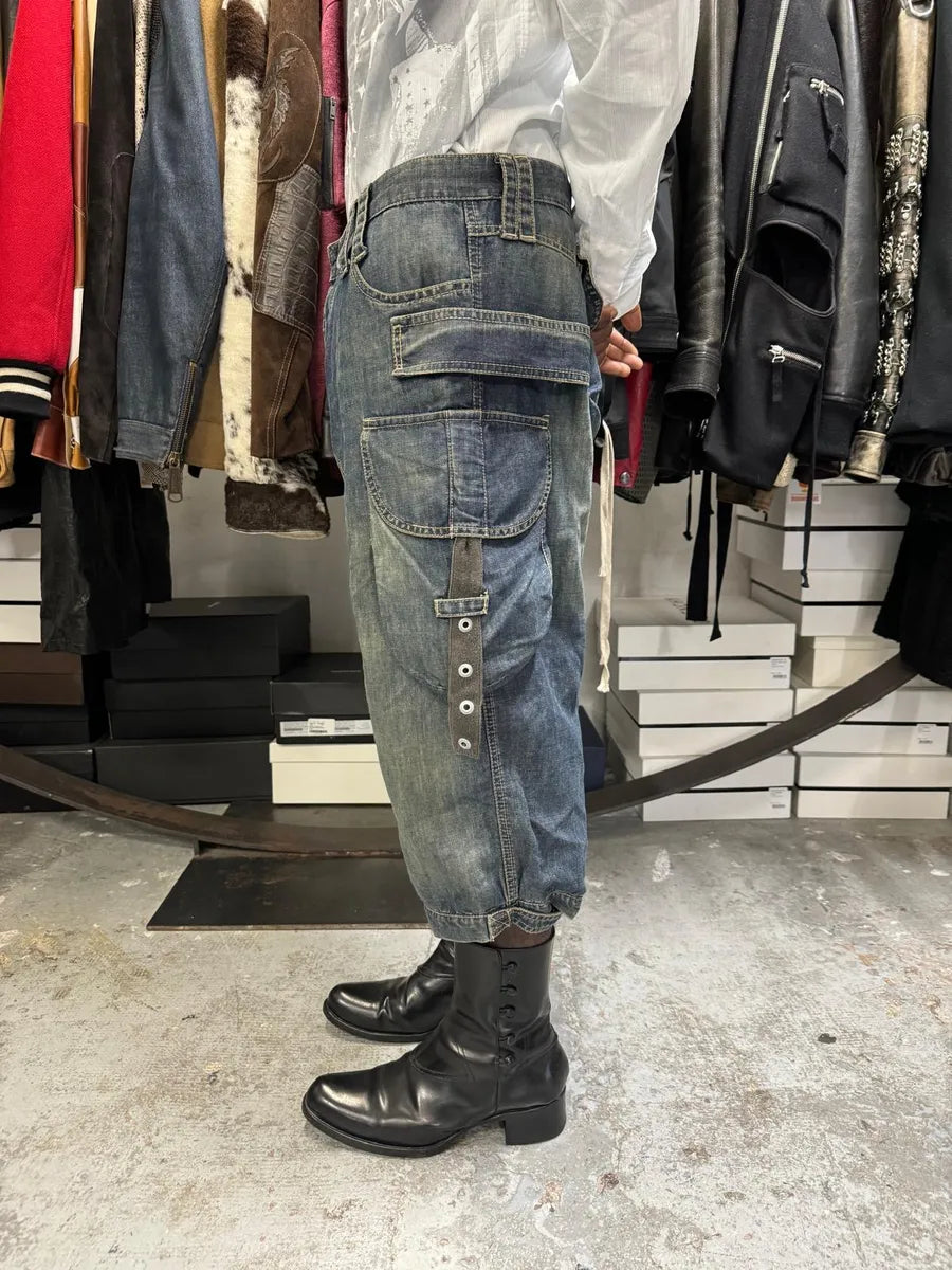 SS2004 Dolce & Gabbana Cargo Parachute Denim Shorts kMAYlIa 1
