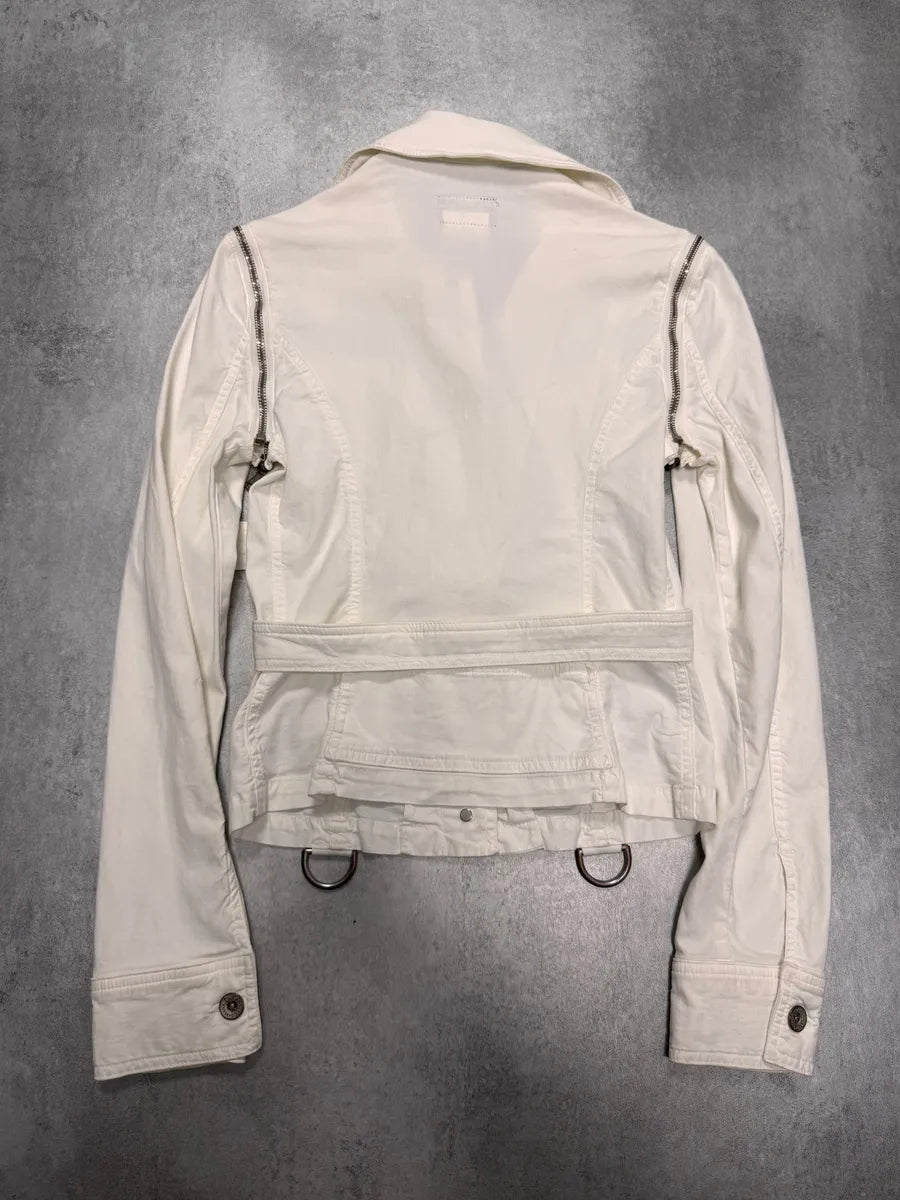 SS2004 Dolce & Gabbana Detachable Zip Cargo White Jacket iPKrEnD 2