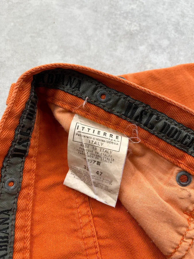 SS2004 Dolce & Gabbana Distressed Orange Denim Jeans XoumsnM 11