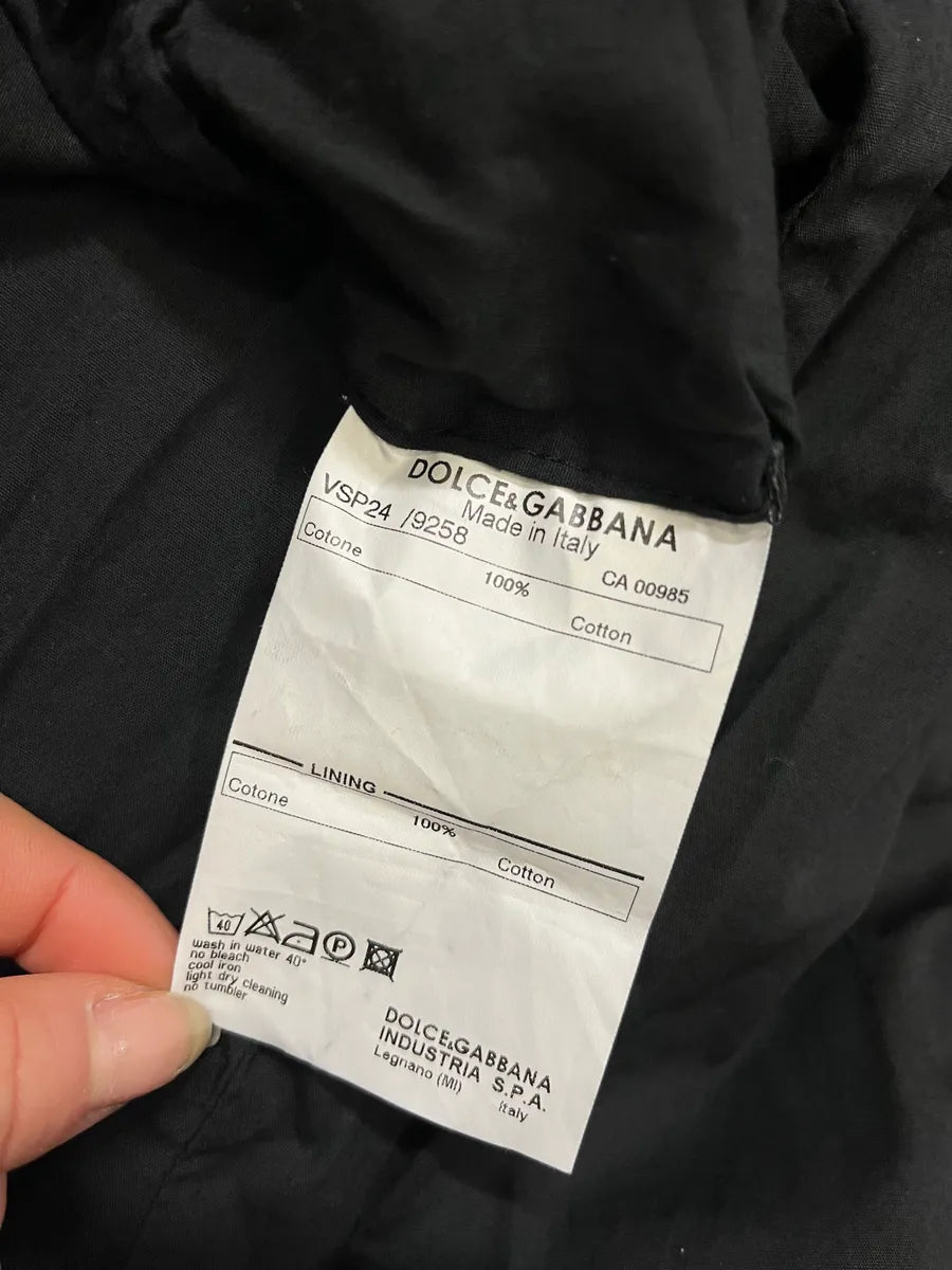 SS2004 Dolce & Gabbana Eyelet Bondage Army Black Jacket qtPYfkA 10