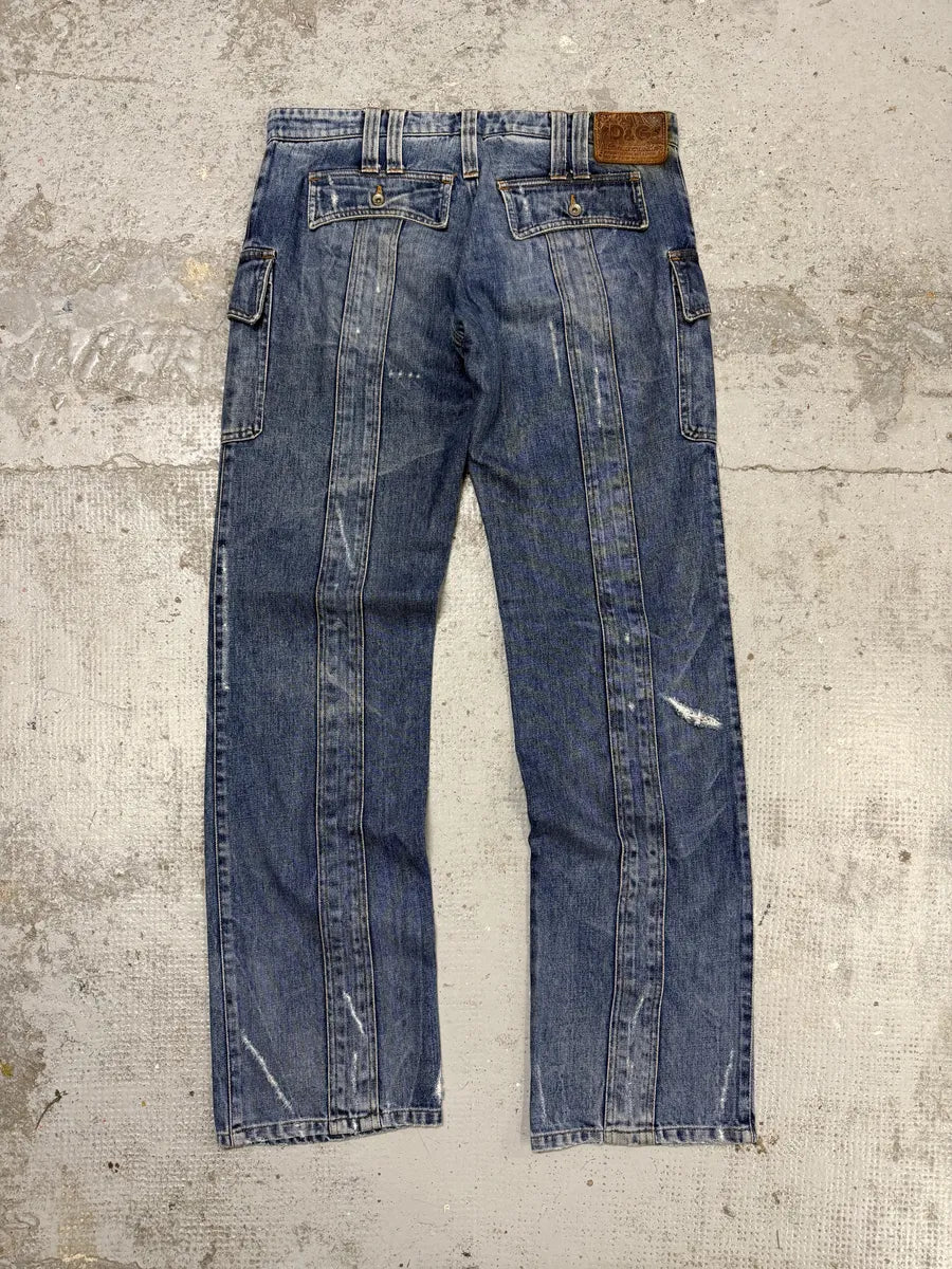 SS2004 Dolce & Gabbana Faded Cargo Denim Jeans aBejnsQ 1
