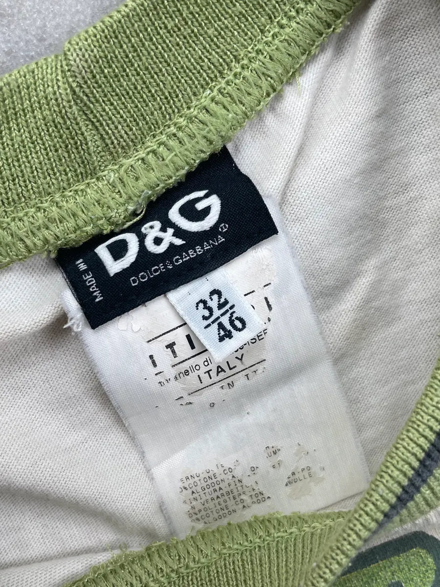 SS2004 Dolce & Gabbana Green & Yellow Human T-shirt  VfRuzld 7
