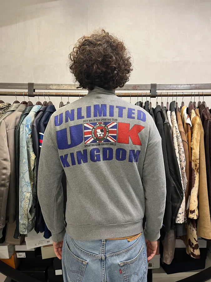 SS2004 Dolce & Gabbana Grey UK Zip-up Sweater NjMMFso 2