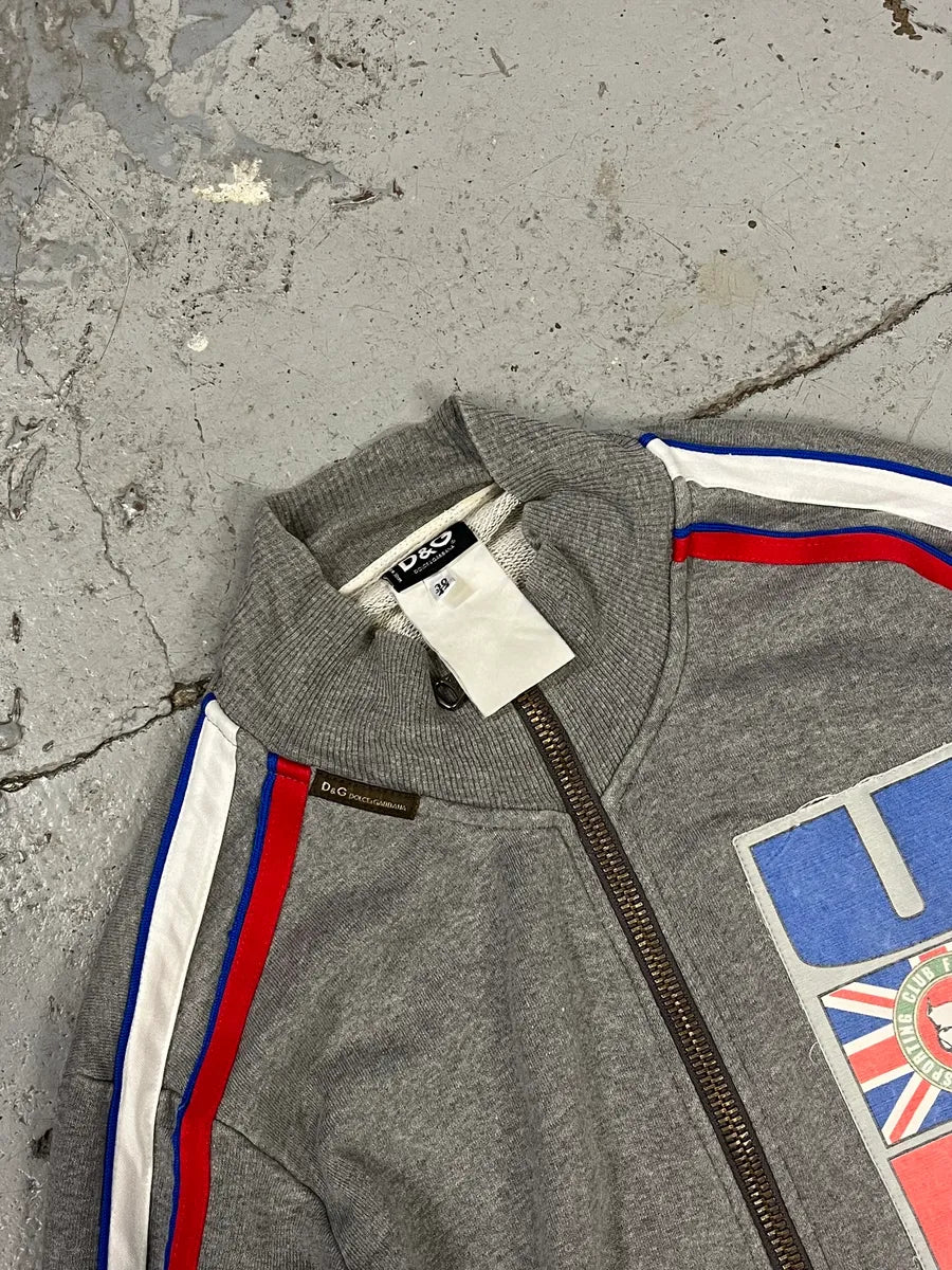 SS2004 Dolce & Gabbana Grey UK Zip-up Sweater NjMMFso 4