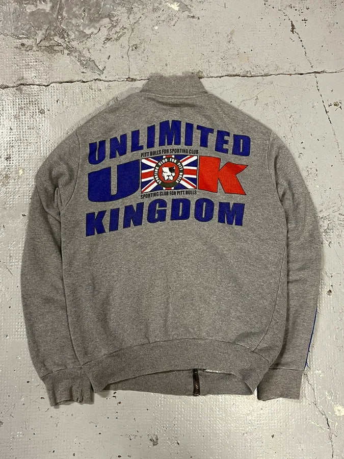 SS2004 Dolce & Gabbana Grey UK Zip-up Sweater NjMMFso 0