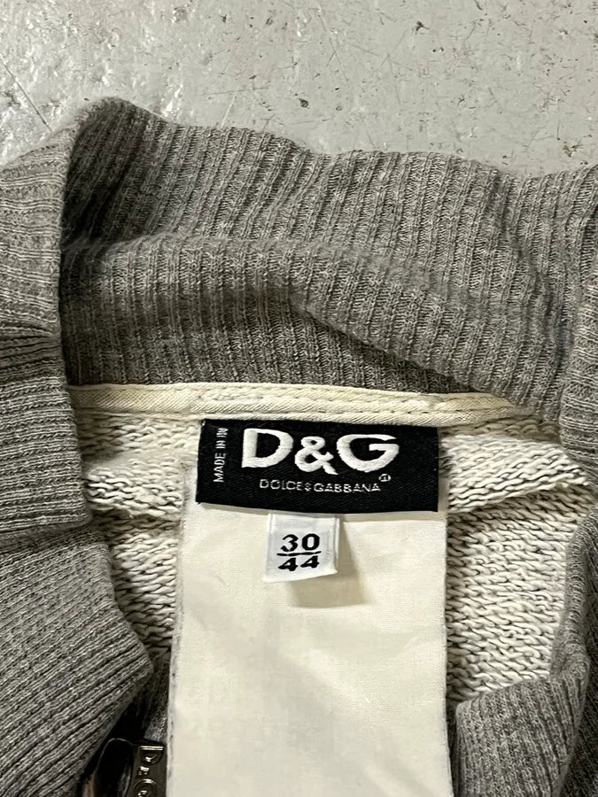 SS2004 Dolce & Gabbana Grey UK Zip-up Sweater NjMMFso 8