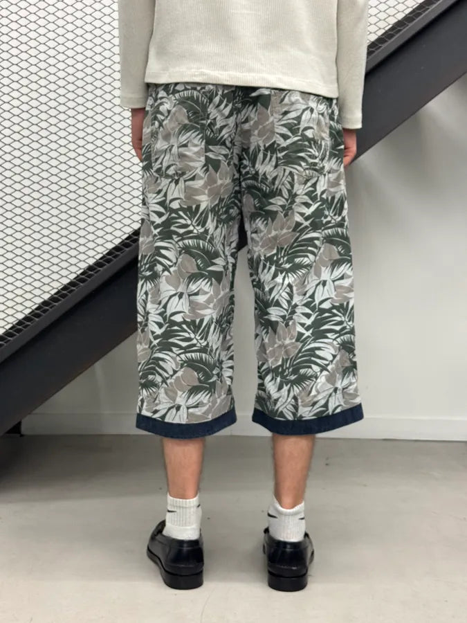 SS2004 Dolce & Gabbana Jungle Floral Hybrid Denim Shorts xWvyLmq 3