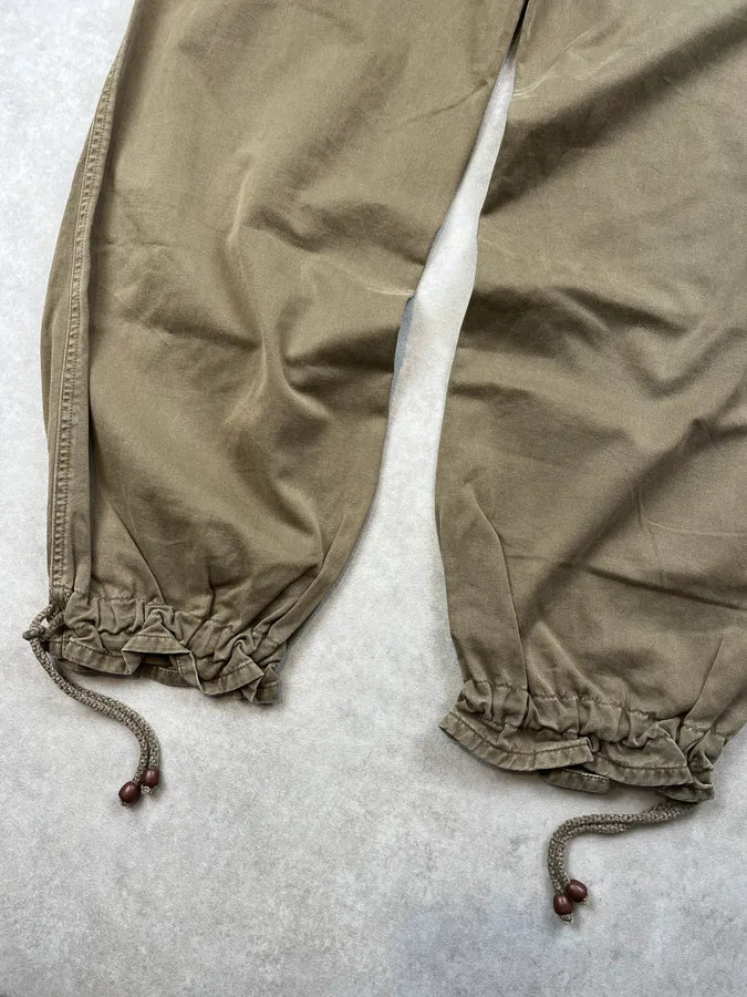 SS2004 Dolce & Gabbana Khaki Sleeve Belted Pants eMFbRny 9