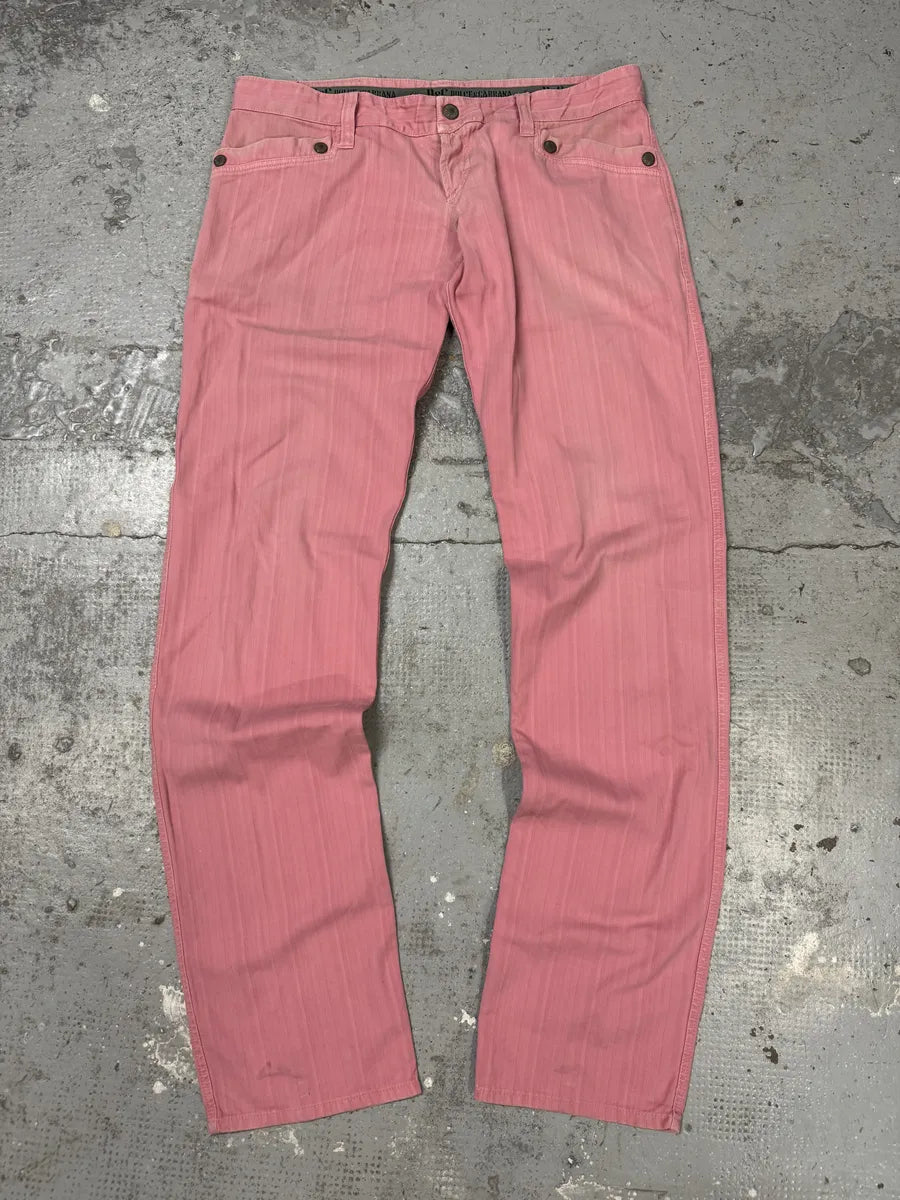SS2004 Dolce & Gabbana Minimalist Pink Pants zBKVLNq 0