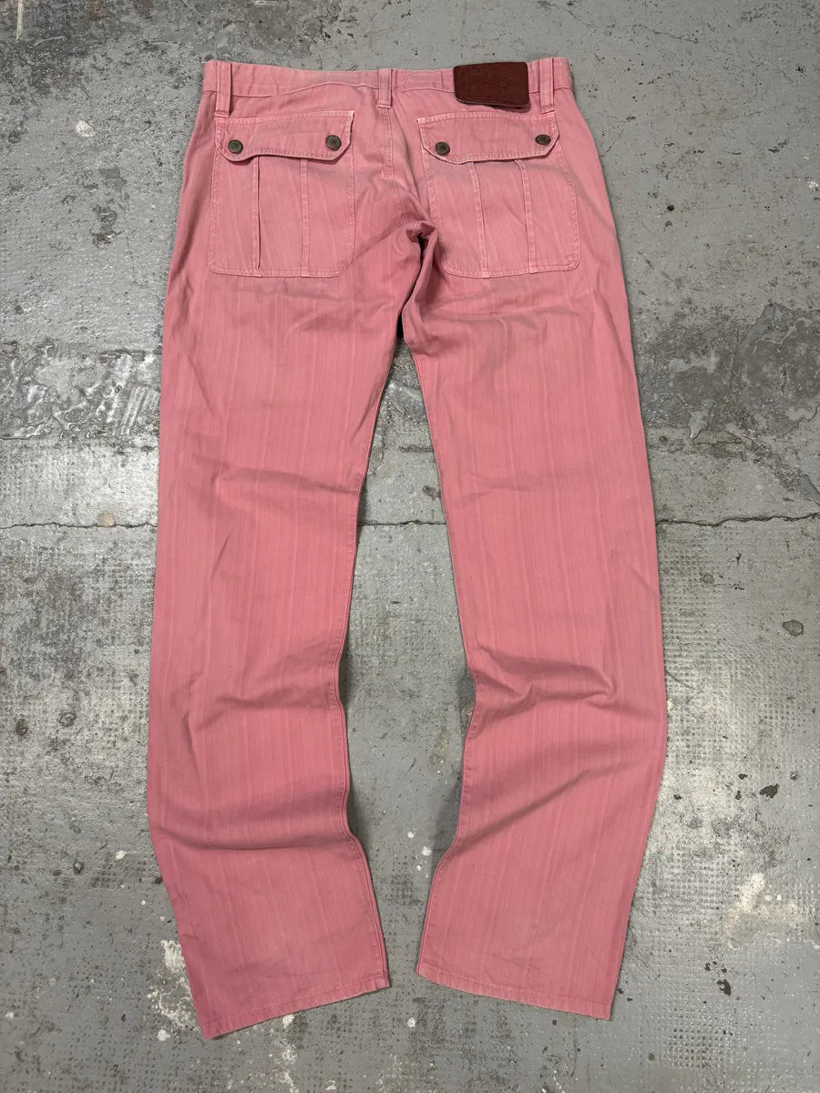 SS2004 Dolce & Gabbana Minimalist Pink Pants zBKVLNq 2