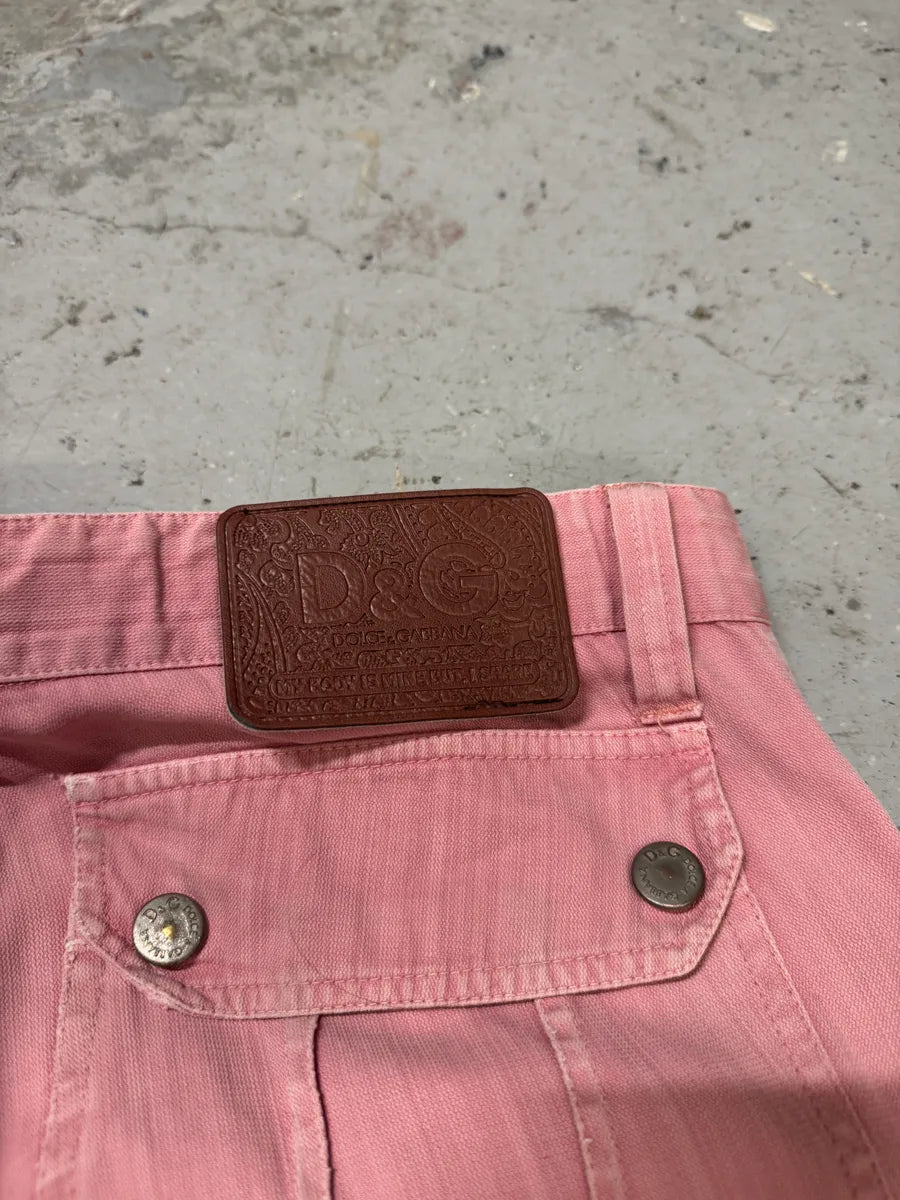 SS2004 Dolce & Gabbana Minimalist Pink Pants zBKVLNq 6