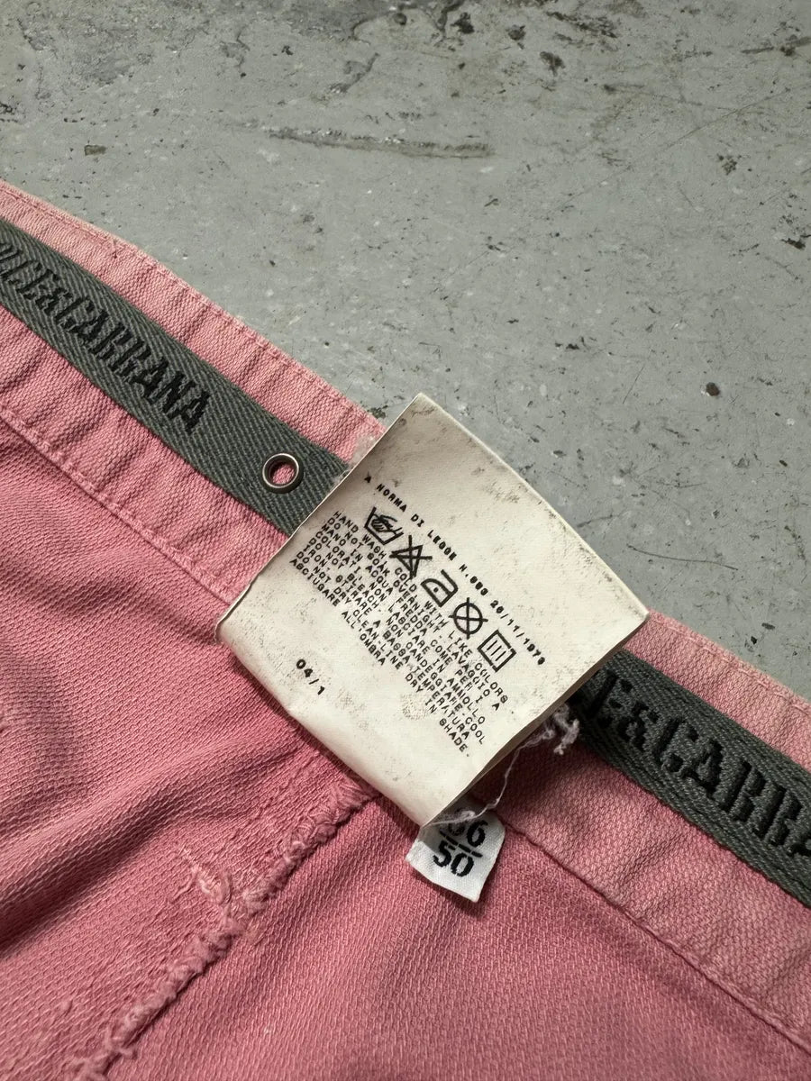 SS2004 Dolce & Gabbana Minimalist Pink Pants (M) zBKVLNq 8