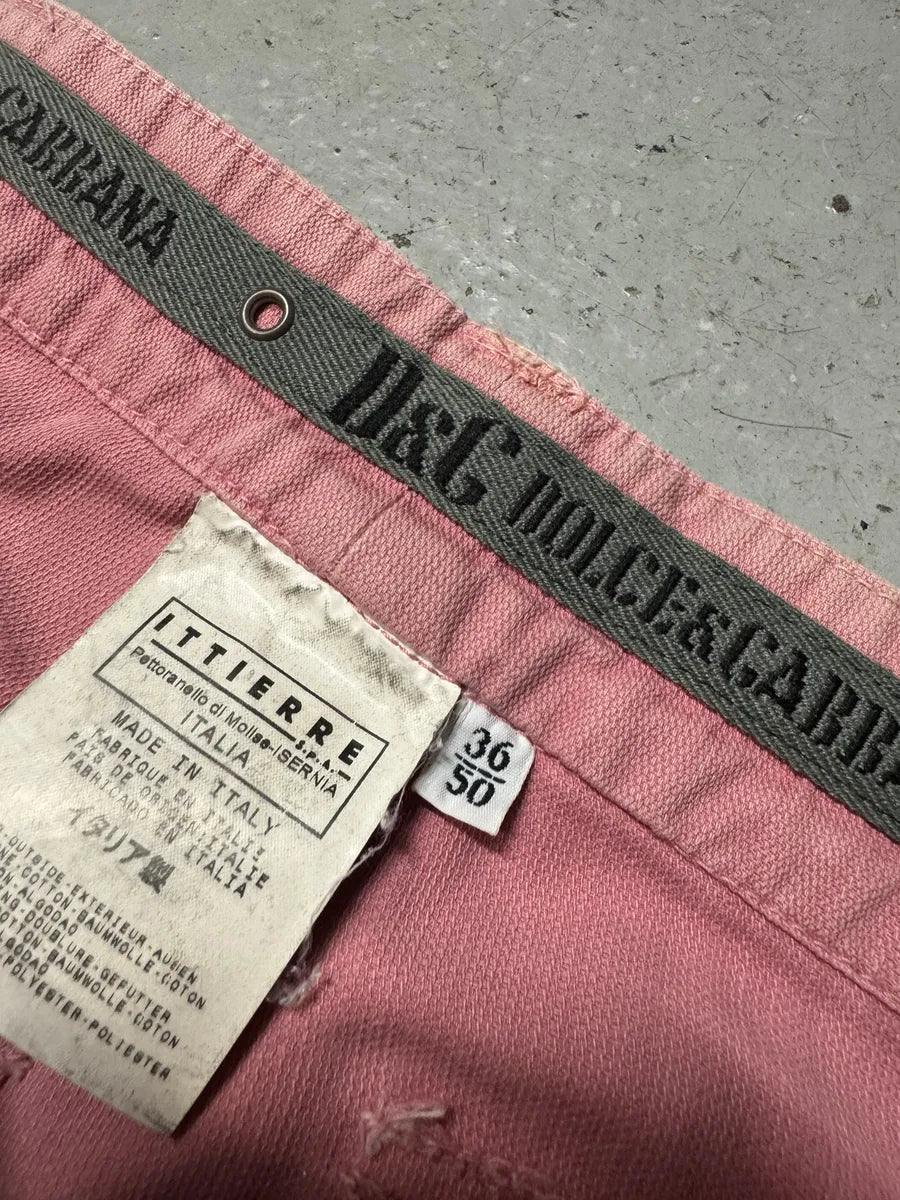 SS2004 Dolce & Gabbana Minimalist Pink Pants zBKVLNq 9