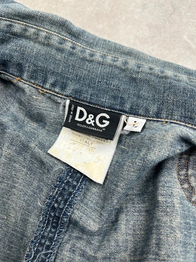 SS2004 Dolce & Gabbana Multi-Pocket Denim Light Jacket auZWeSi 11