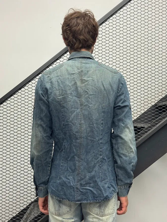 SS2004 Dolce & Gabbana Multi-Pocket Denim Light Jacket auZWeSi 2