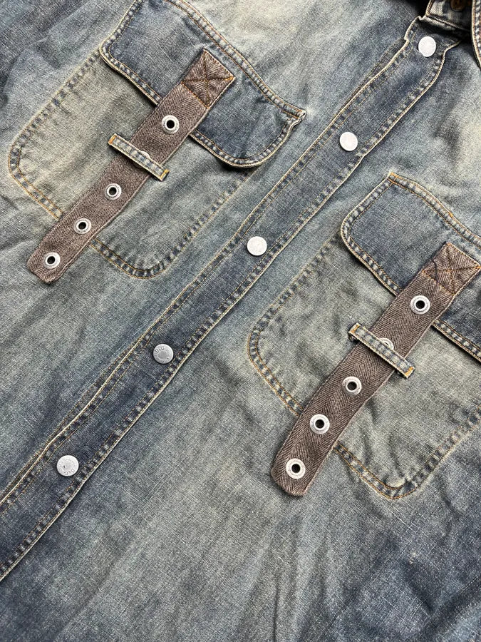 SS2004 Dolce & Gabbana Multi-Pocket Denim Light Jacket auZWeSi 6