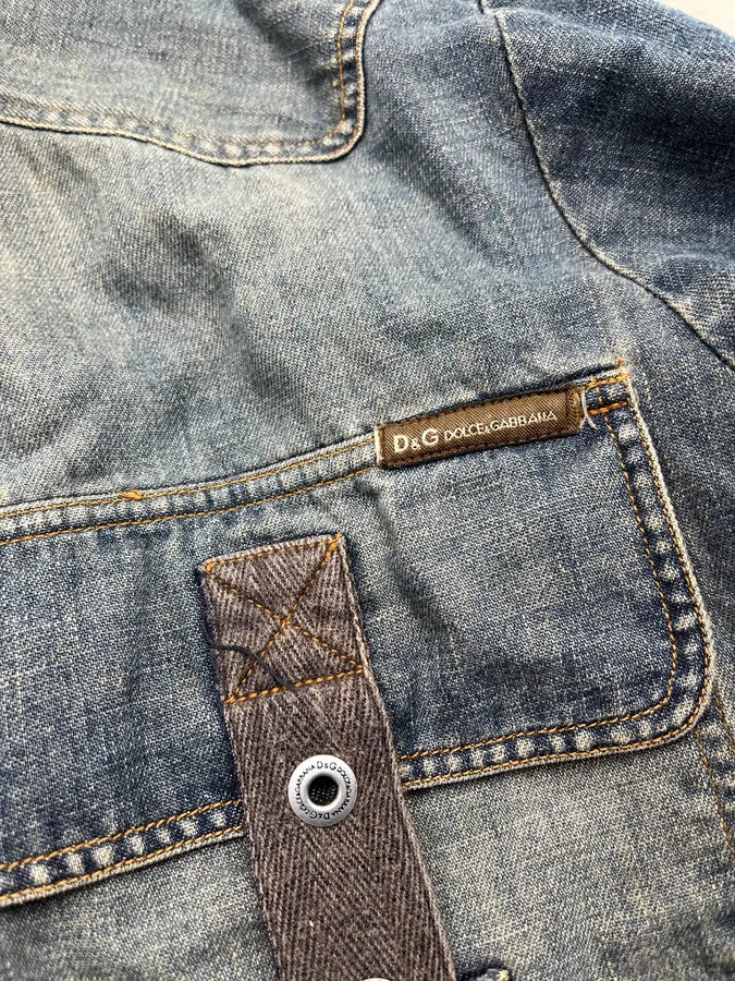 SS2004 Dolce & Gabbana Multi-Pocket Denim Light Jacket auZWeSi 8