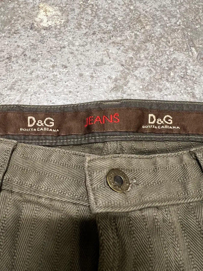 SS2004 Dolce & Gabbana Multi Zip Detachable Olive Utility Cargo Pants (48eu/us13.5) 2