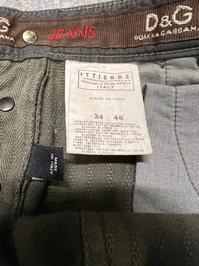 SS2004 Dolce & Gabbana Multi Zip Detachable Olive Utility Cargo Pants (48eu/us13.5) 5