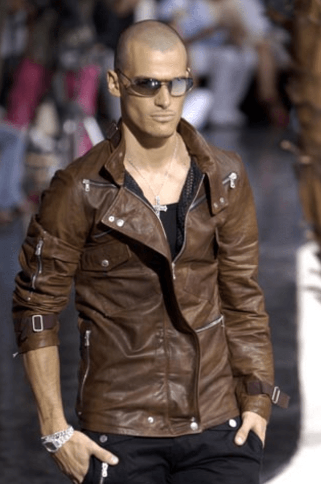 SS2004 Dolce & Gabbana Ninja Brown Multi-Zip Leather Jacket bihQrst 1