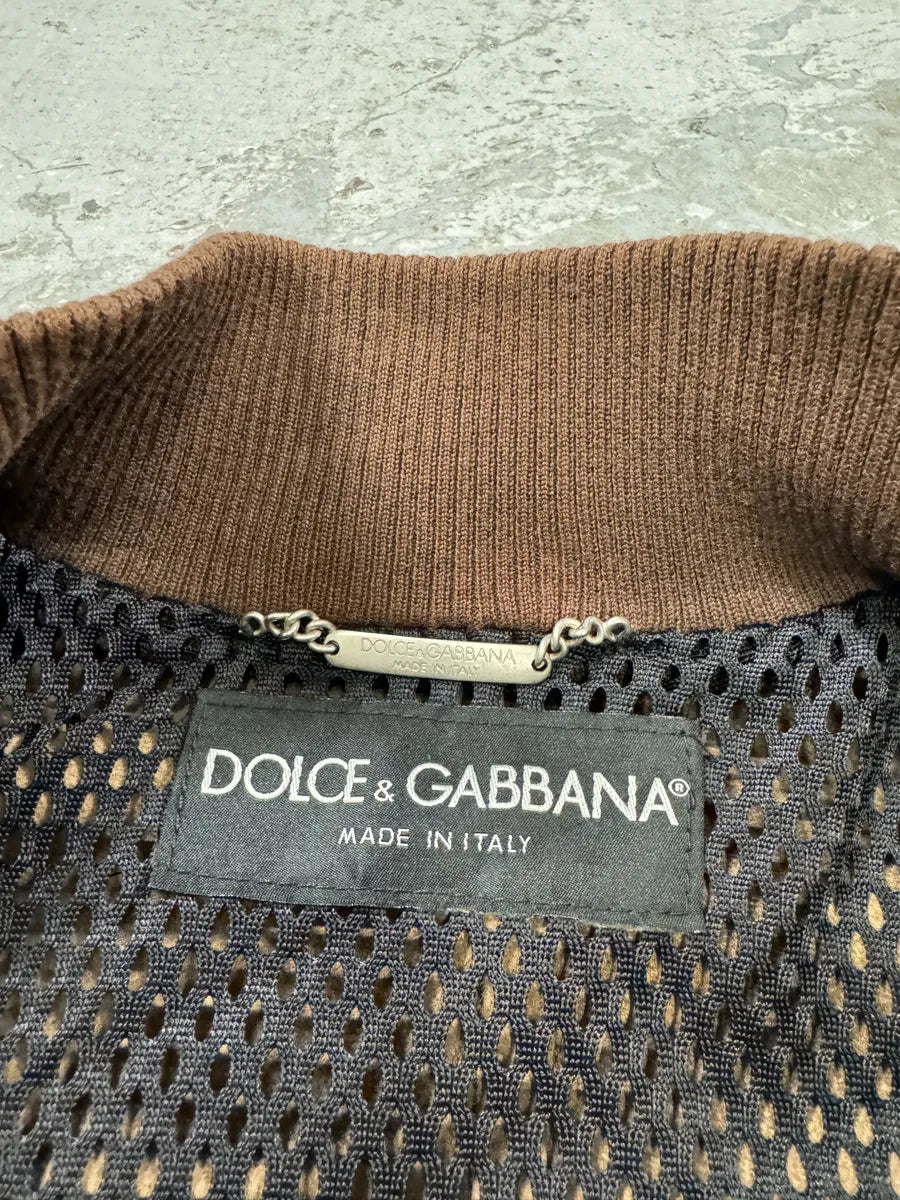 SS2004 Dolce & Gabbana Ninja Brown Multi-Zip Leather Jacket bihQrst 7