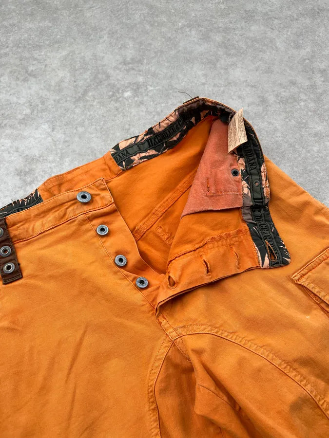SS2004 Dolce & Gabbana Orange Cargo Parachute Shorts lKGBOHU 10