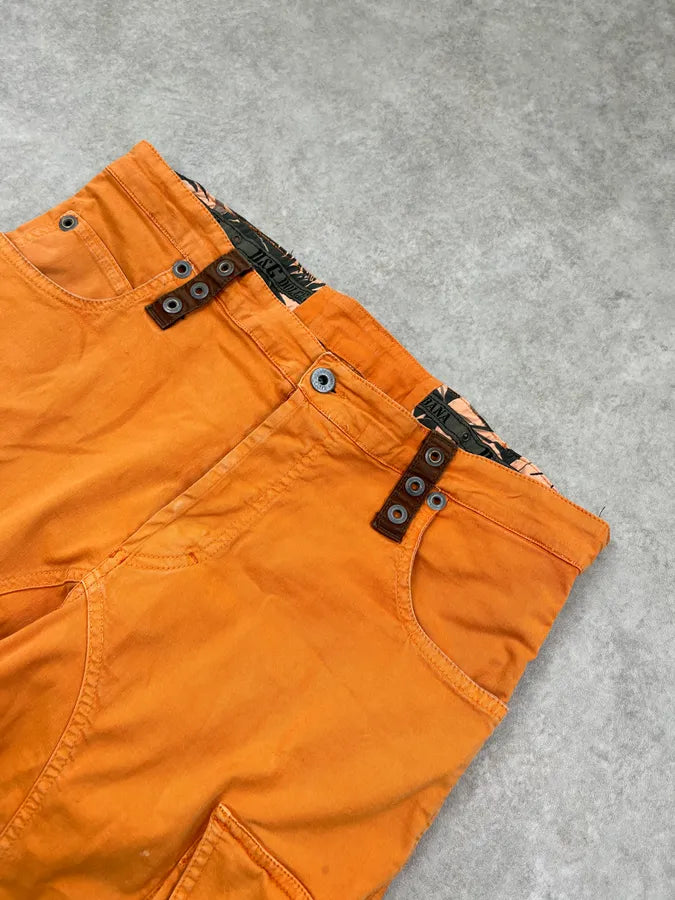 SS2004 Dolce & Gabbana Orange Cargo Parachute Shorts lKGBOHU 4