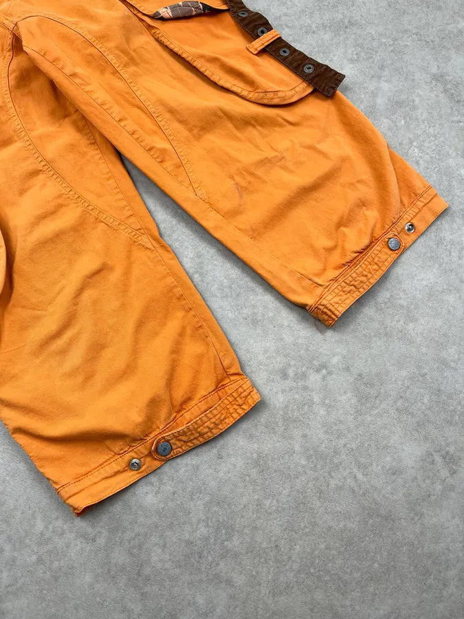 SS2004 Dolce & Gabbana Orange Cargo Parachute Shorts lKGBOHU 5