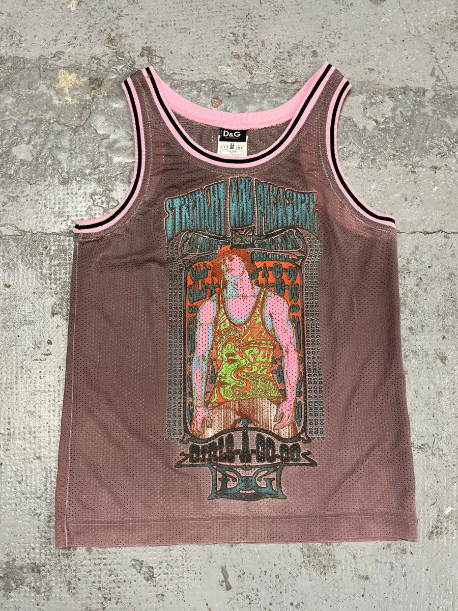 SS2004 Dolce & Gabbana Pink Cozy Tank Top zhFJzCp 0