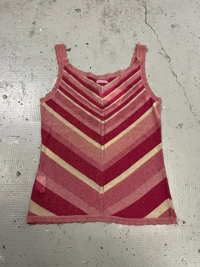 SS2004 Dolce & Gabbana Pink White Tank Tops eyTVTSK 7