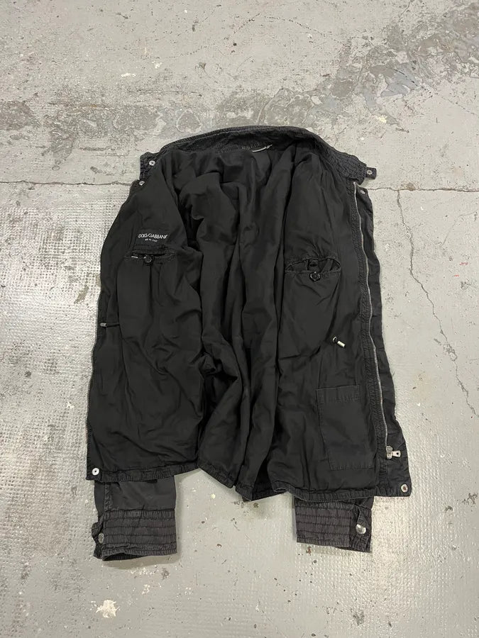 SS2004 Dolce & Gabbana Spatial Black Lined Jacket jswtjkq 7