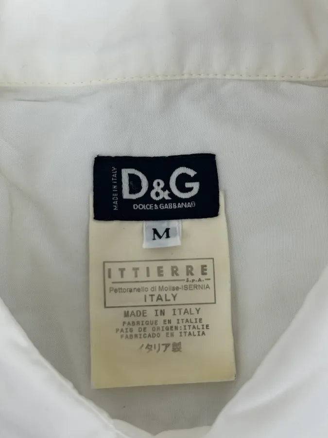 SS2004 Dolce & Gabbana White Cargo Ruched Short Sleeve Shirt QDCHzLE 8