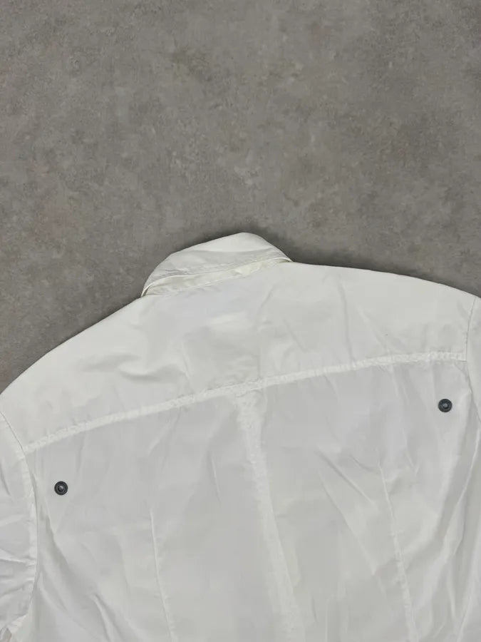 SS2004 Dolce & Gabbana White Cargo Ruched Short Sleeve Shirt QDCHzLE 6