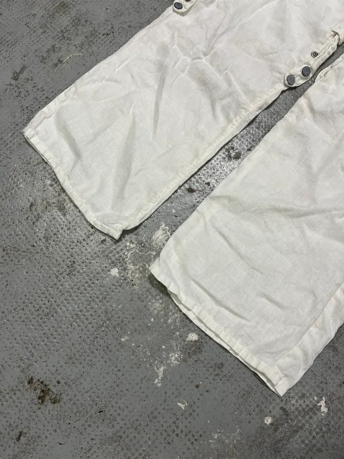 SS2004 Dolce & Gabbana White Linen Cargo Pants ItwxGfF 6