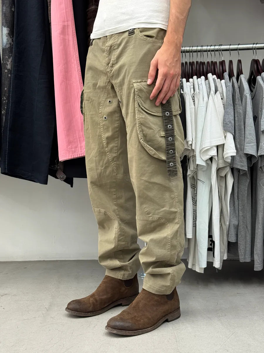 SS2004 Dolce & Gabbana Khaki Cargo Utility Pants JDABWgw 2