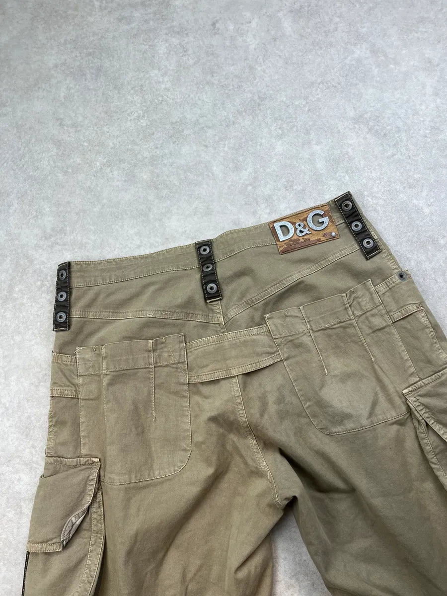 SS2004 Dolce & Gabbana Khaki Cargo Utility Pants JDABWgw 6