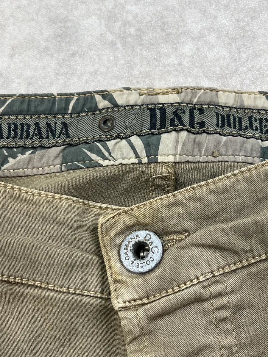 SS2004 Dolce & Gabbana Khaki Cargo Utility Pants JDABWgw 8