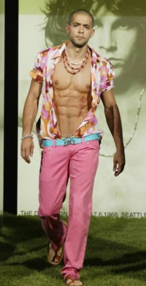 SS2004 Dolce & Gabbana Psychedelic Floral Pink Button Shirt IwKyBKFL 1