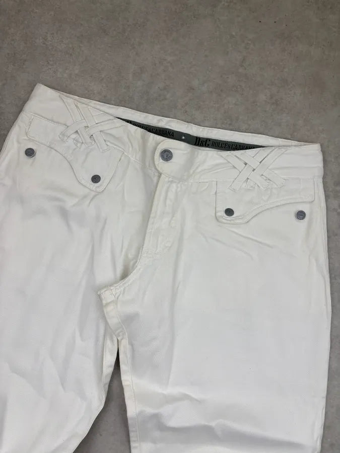 SS2004 Dolce Gabbana White Cozy Pants  lBUZEwI 4