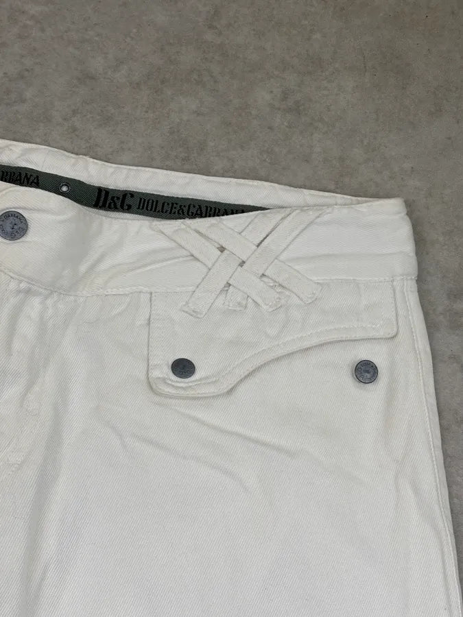 SS2004 Dolce Gabbana White Cozy Pants  lBUZEwI 8