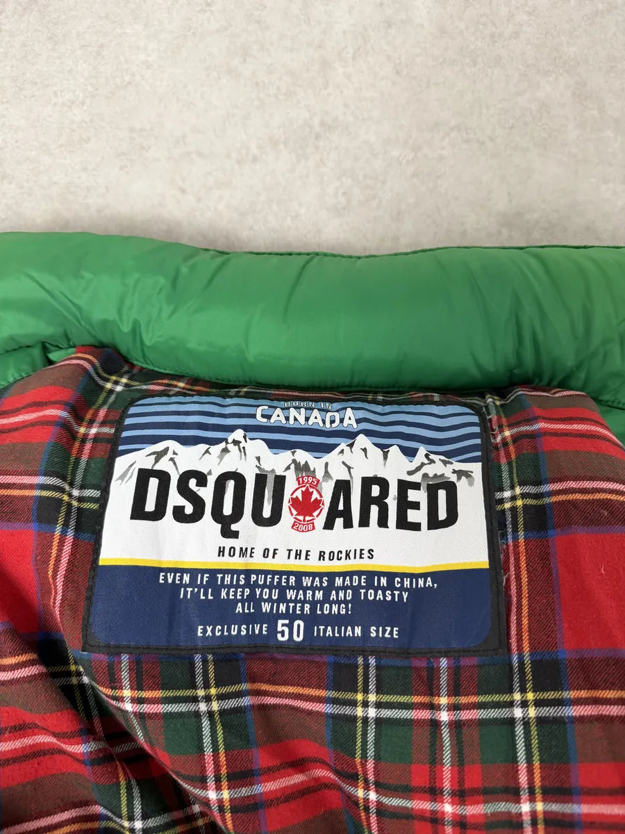 SS2004 Dsquared2 Canadian Green Puffer Vest Jacket HsiCbwA 11