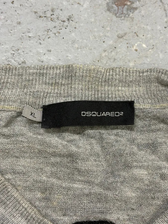 SS2004 Dsquared2 Grey Rebel Classy Sleeveless Sweater fBcsccJ 9
