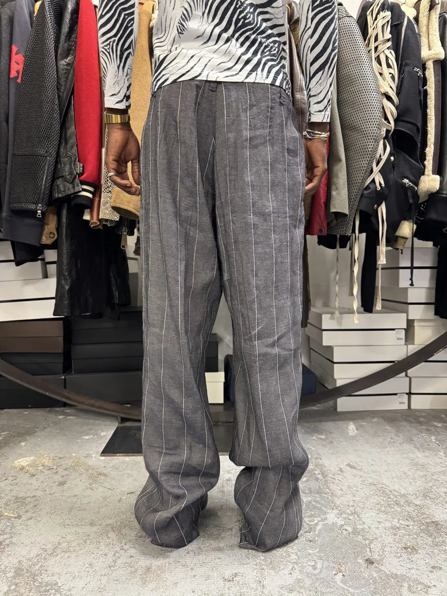 SS2004 Emporio Armani Grey Striped Cozy Pants  UNUoisV 2