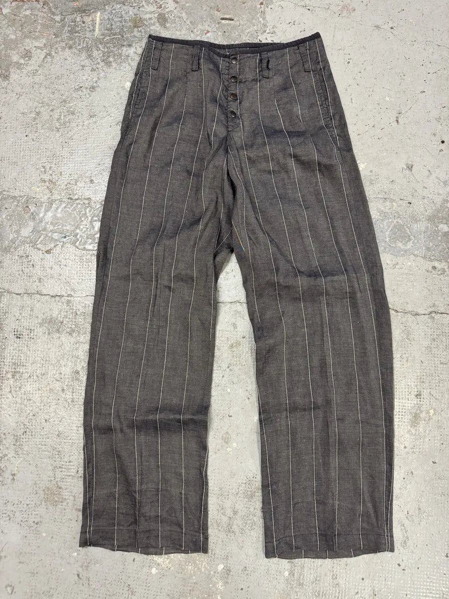 SS2004 Emporio Armani Grey Striped Cozy Pants  UNUoisV 3