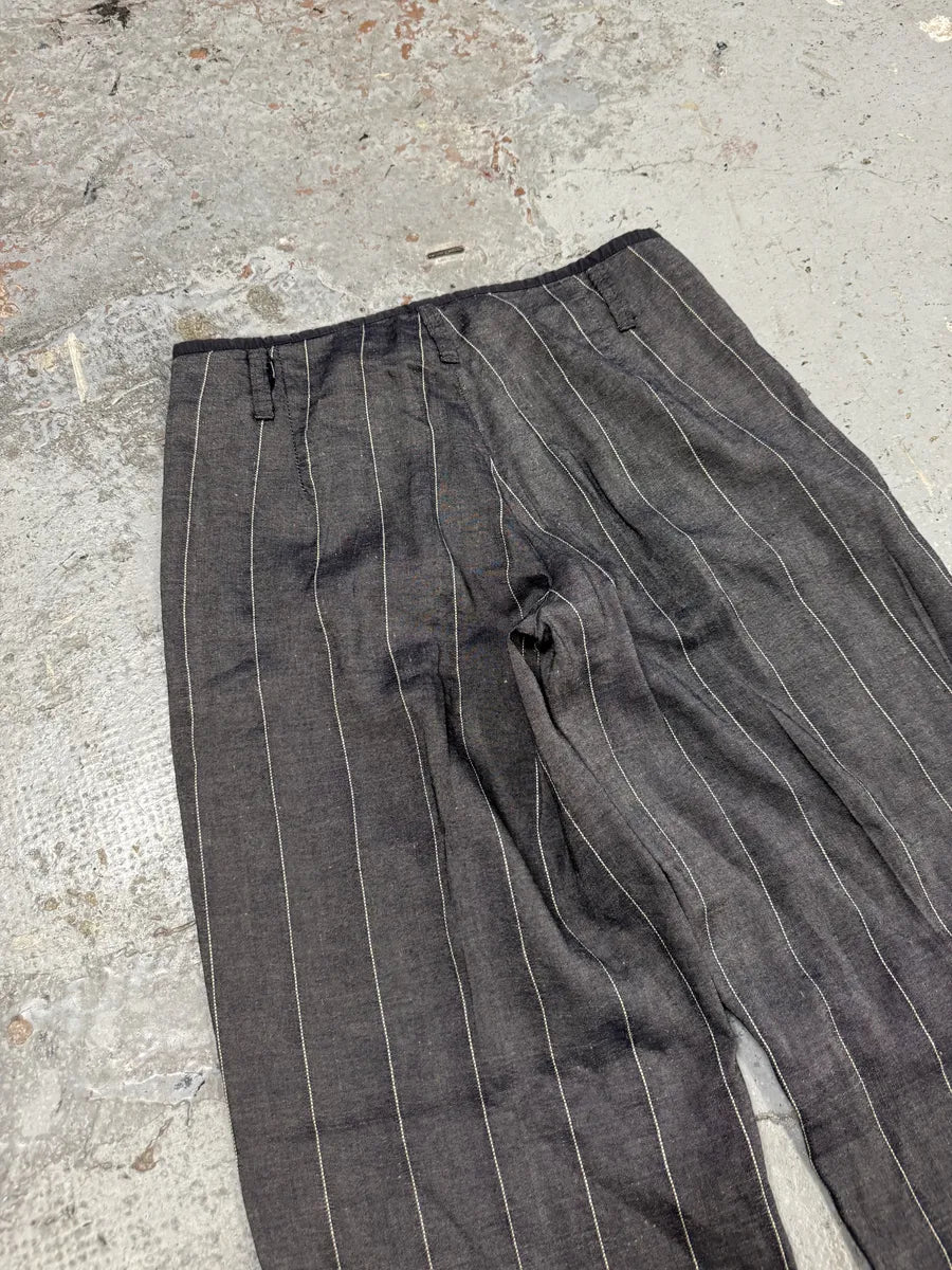SS2004 Emporio Armani Grey Striped Cozy Pants  UNUoisV 5